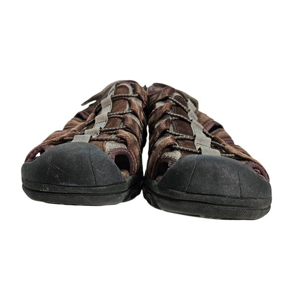 Men's Size 10 - Skechers Brown Leather Outdoor - Fisherman Sandal Shoes - Picture 6 of 11